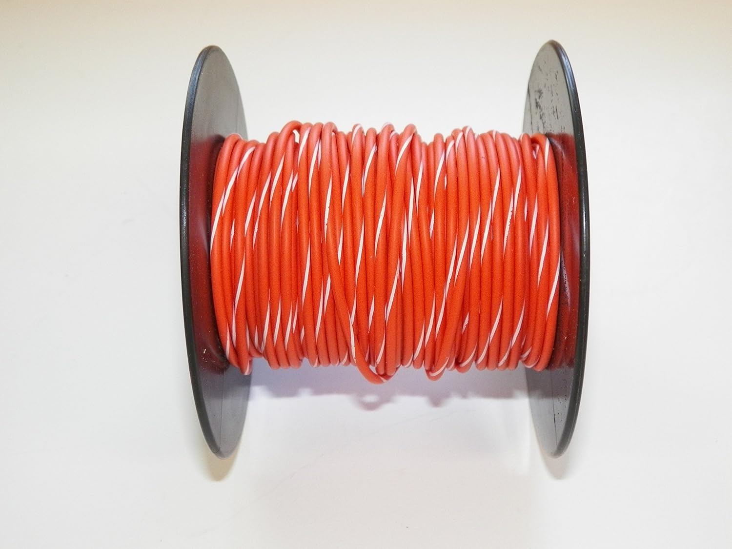 Orange/White Striped Automotive GXL Copper Wire, 16 GA, AWG, Gauge. Truck, Motorcycle, RV. General Purpose. DEFFERENT Lengths Available, Select Length Below (100 Foot Spool)