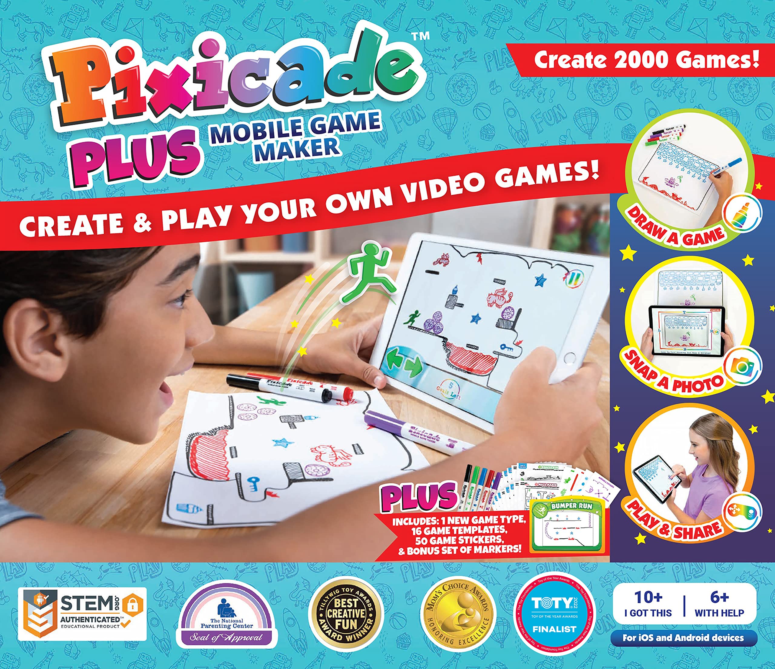 Pixicade Plus: Transform Creative Drawings to Animated Playable Kids