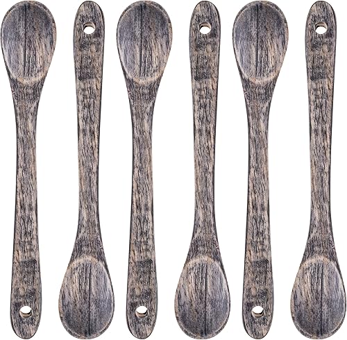 Vista 11 de Karma CUCHARAS DE MADERA NEGRA GRANDES S/4, juego de 4