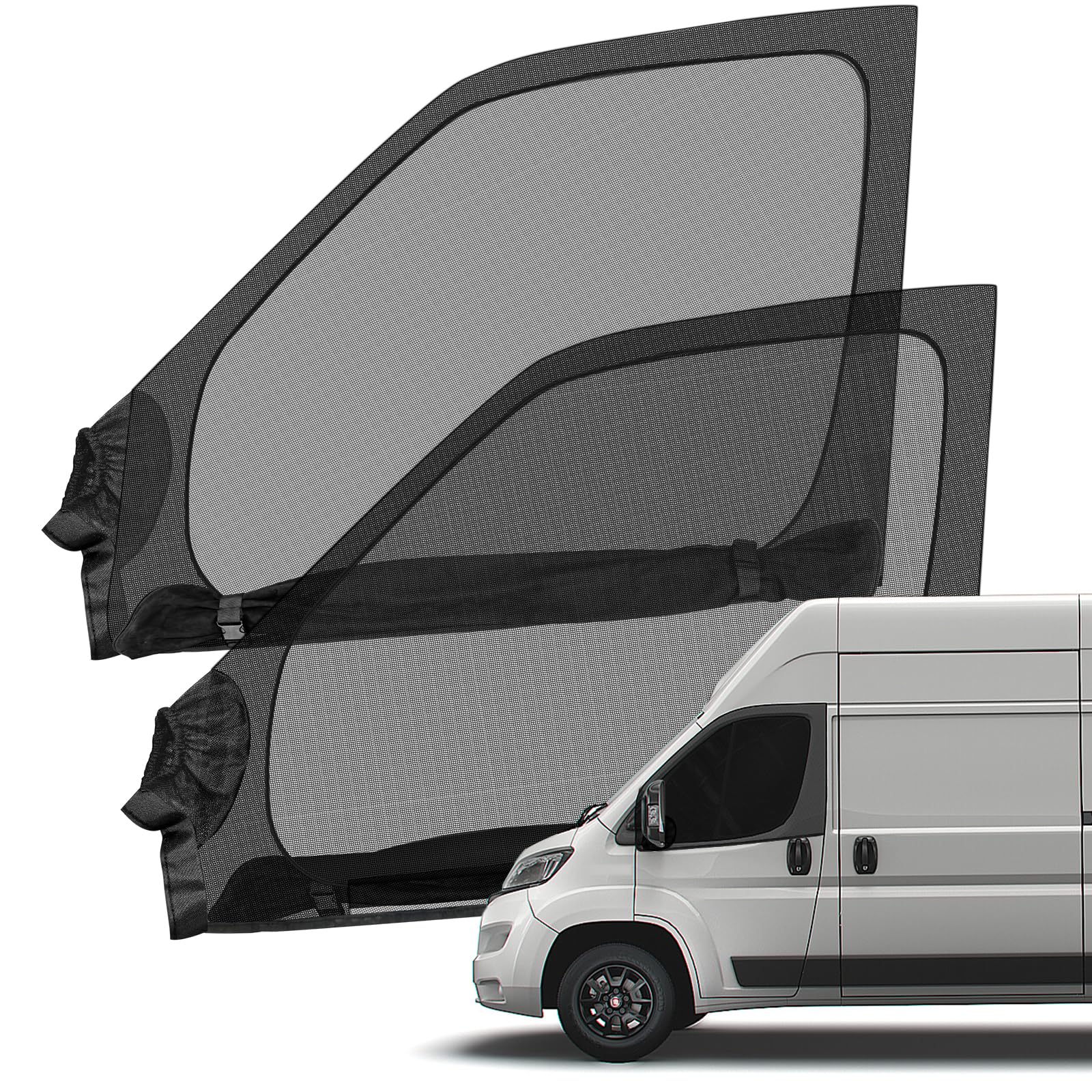 Zanzariera Magnetyczna Fiat Ducato Peugeot Boxer Citroen Relay 2006-2025, Zestaw 2 Sztuk