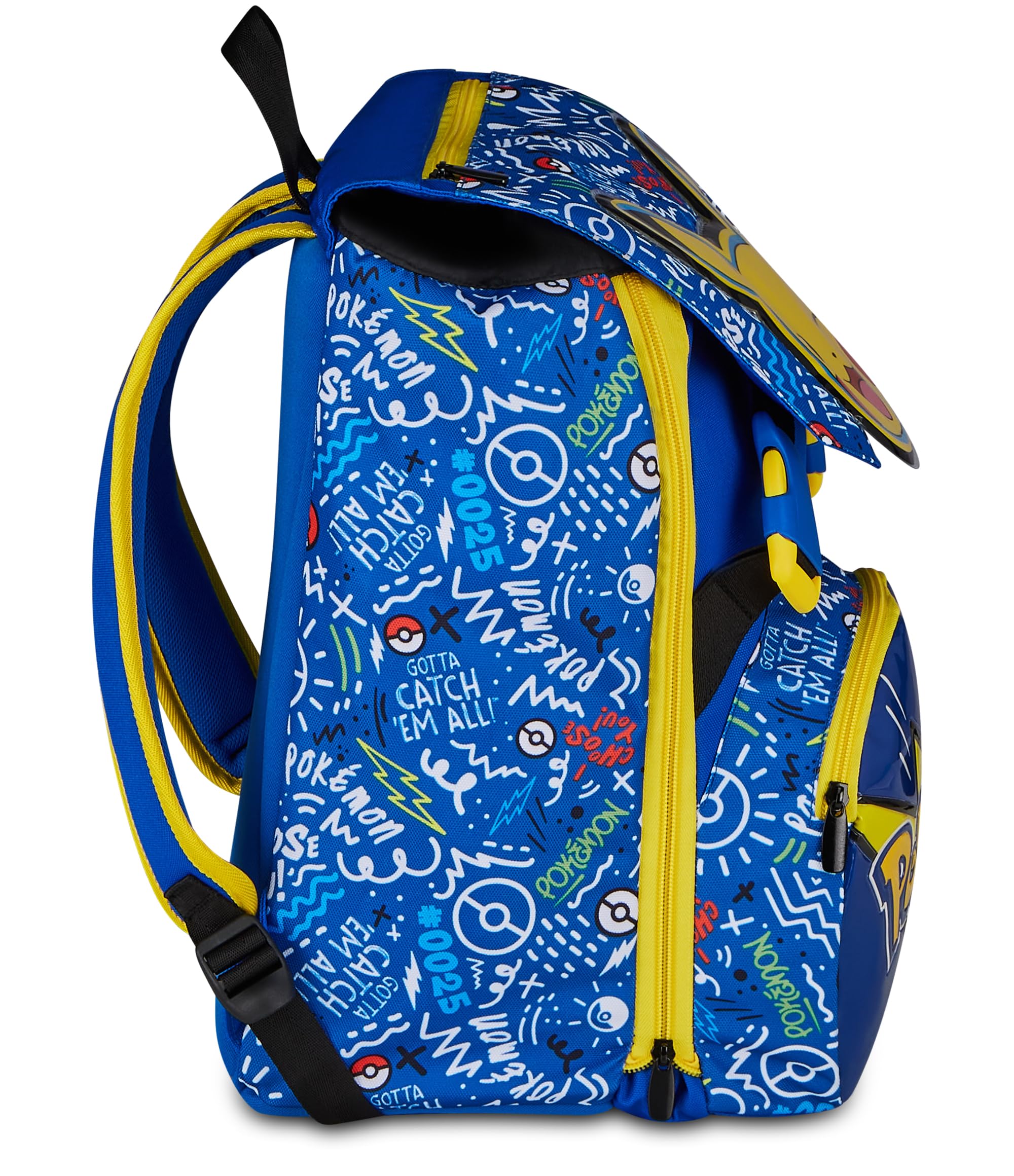 Seven Zaino Scuola Estensibile Big Pokemon, Blu, 24L, Espandibile tramite zip, Tasca frontale, Tasca laterale portaborraccia, Scuola elementare, Bambino, Bambina