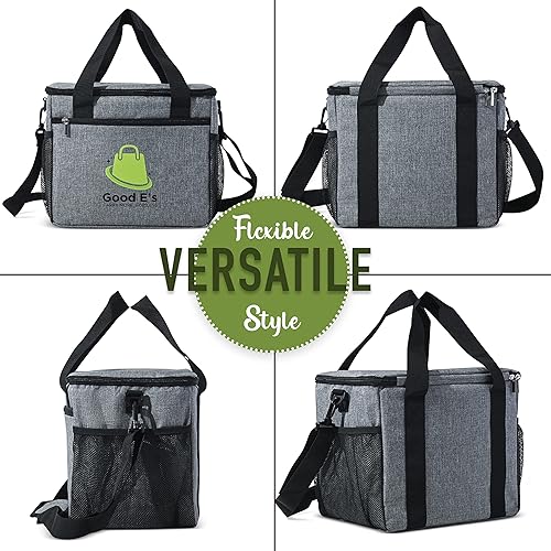 Miniatura 6 de Good E's Bolsa de bebidas reutilizable con aislamiento para 6 tazas, bolsa térmica portátil con 5 divisores, correa para el hombro y bolsillos