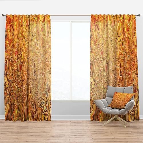 Cortinas 'amarillo texturizado que fluye' Cortinas para dormitorio, cortinas para sala de estar, cortinas y cortinas - Aislamiento térmico - Panel