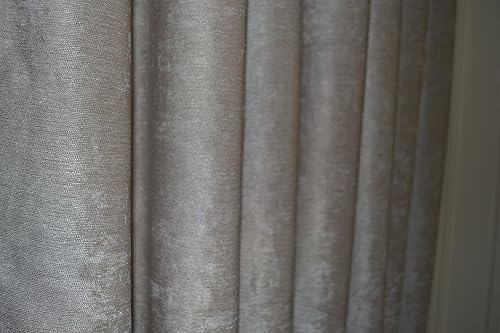 Miniatura 6 de Ikiriska Cortina de terciopelo de lujo extra larga y gruesa por encargo drape12-24 pies 2 pisos (plata, 50 x 204 pulgadas)