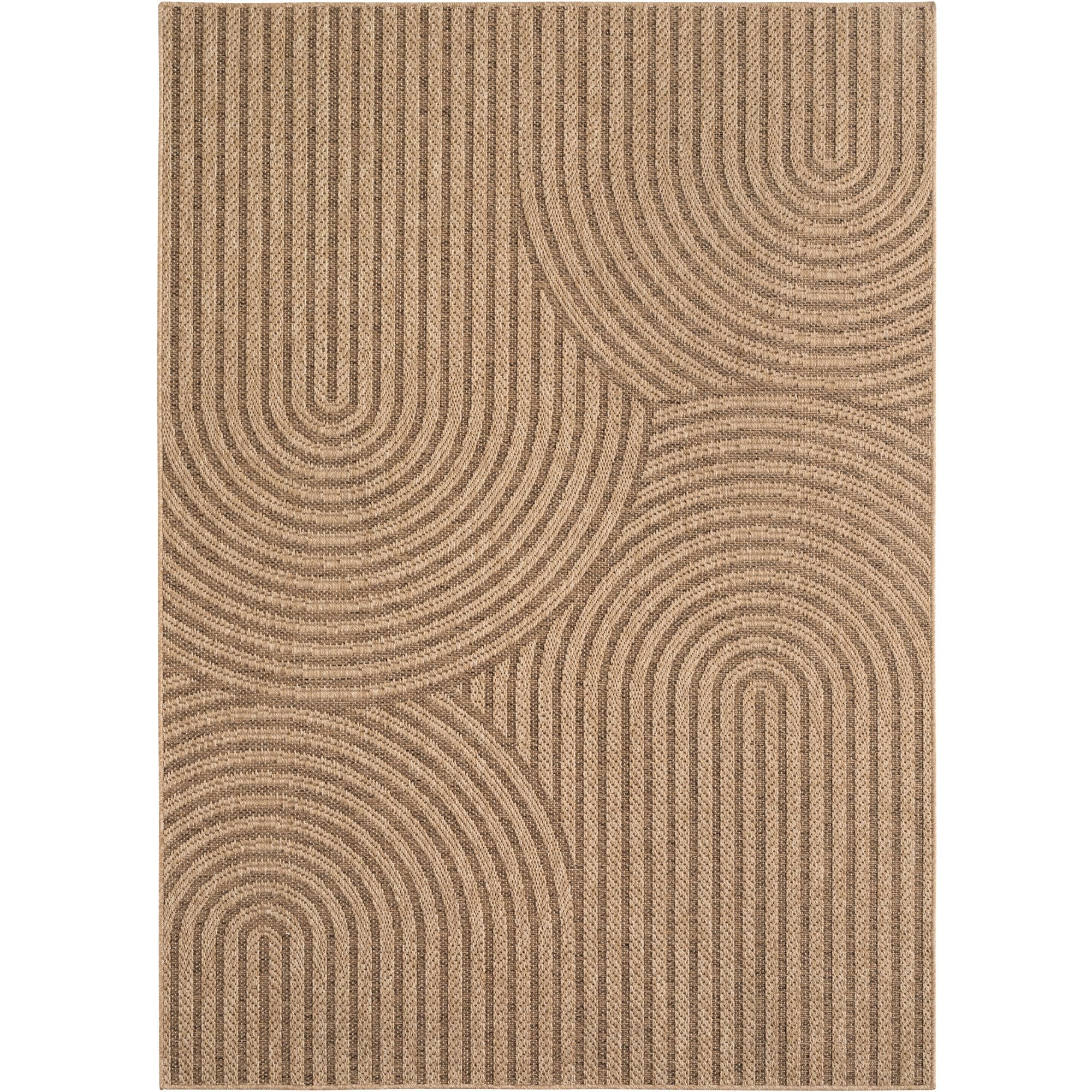 HomebyHome Tapis Extérieur 280x370 cm XXL Résistant aux Intempéries Facile d'entretien Aspect Jute Naturel Design Scandinave Boho pour Salon Terrasse Balcon