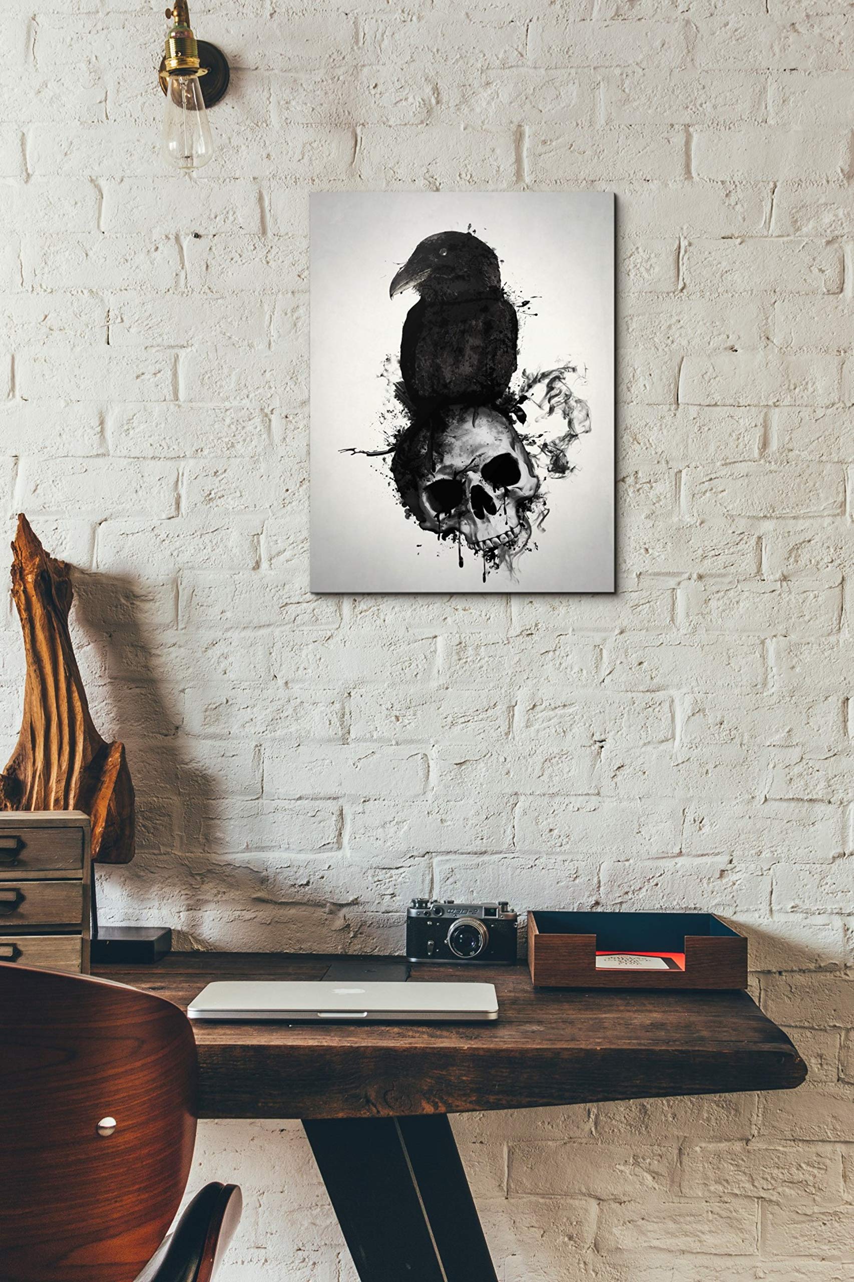 Amazon.com: Cortesi Home 'Raven and Skull' by Nicklas Gustafsson