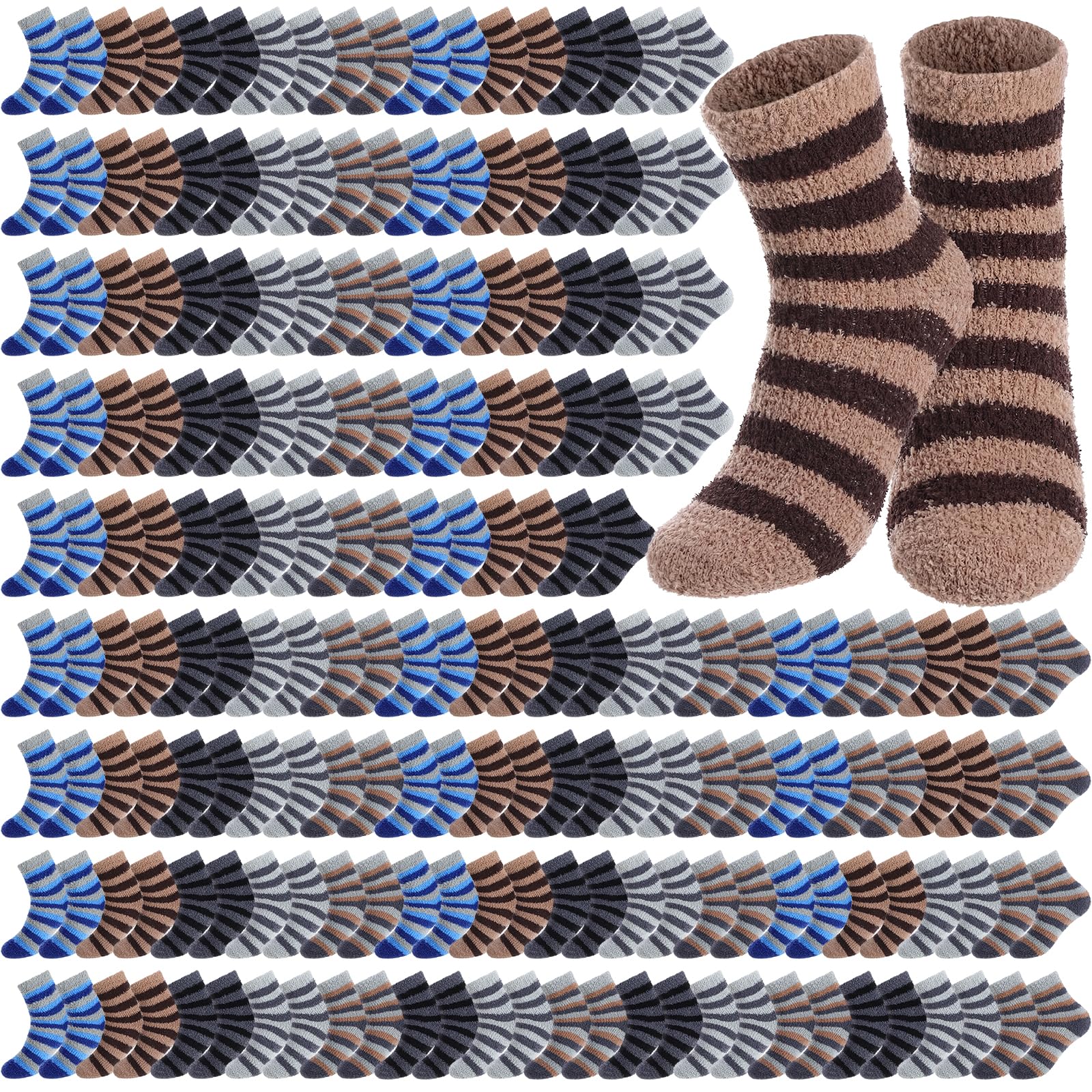 Cuffbow 100/200 Pairs Fuzzy Socks Bulk