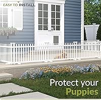 Vista 2 de Zippity - Kit de valla portátil independiente para cachorros, 22 pulgadas de alto x 44 pulgadas de ancho (2 paneles), corral para perros