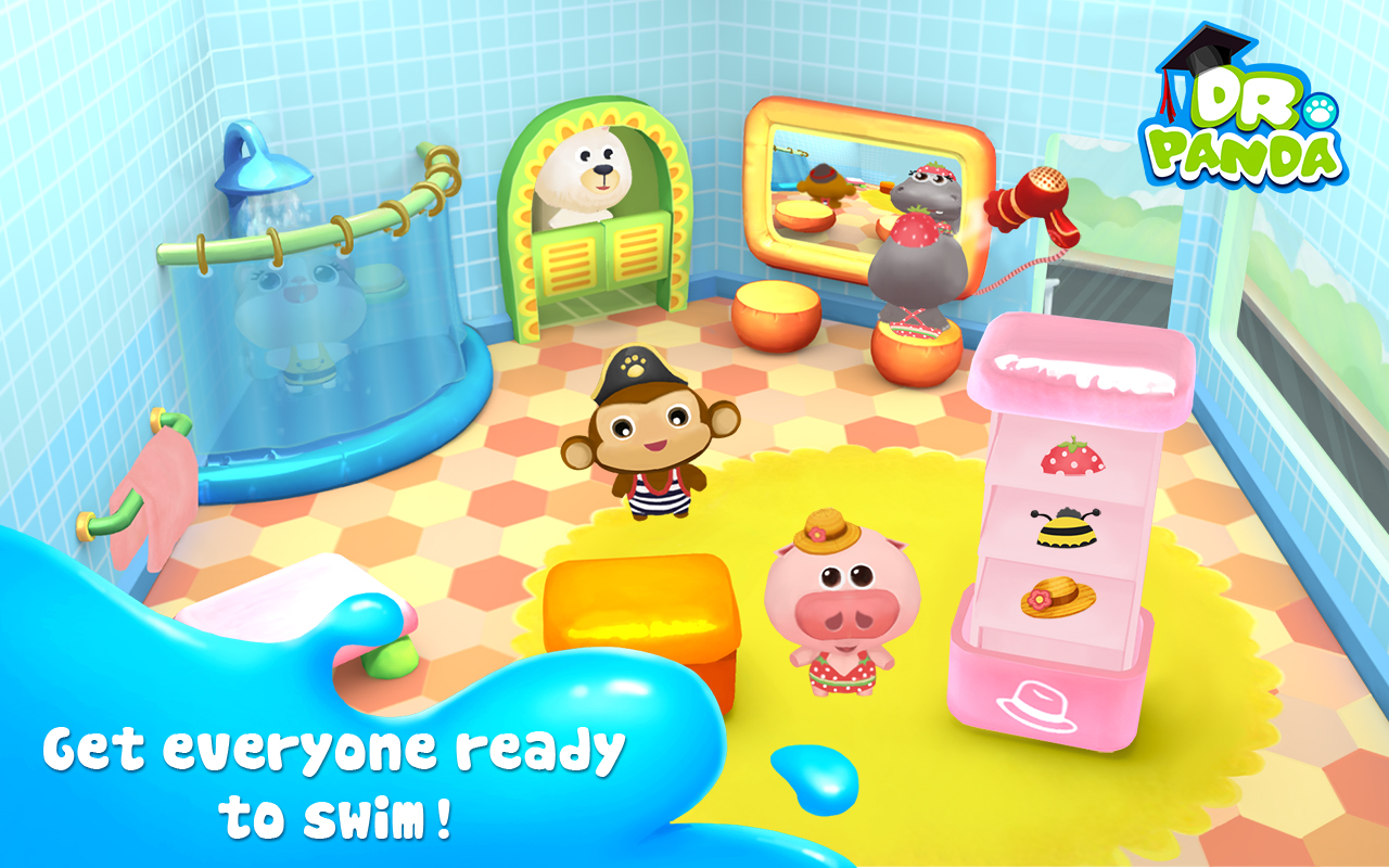 dr panda swimming pool game