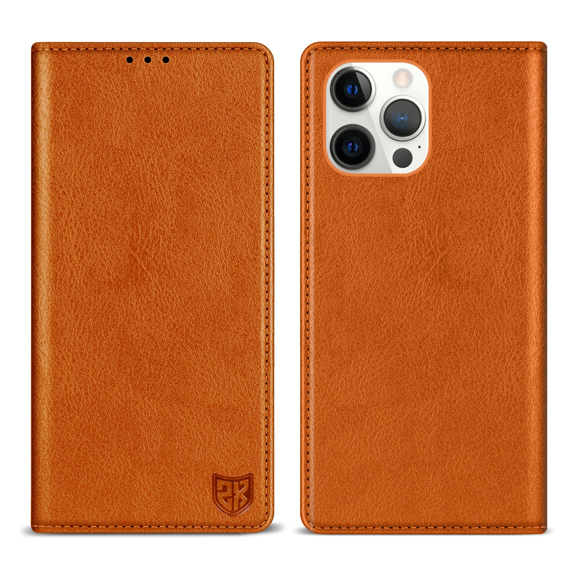 ZZXX for iPhone 15 Pro Max Wallet Case with [RFID Blocking] Card Slot Stand Strong Magnetic Leather Flip Fold Protective Phone Case for iPhone 15 Pro Max Case Wallet(Brown-6.7 inch)