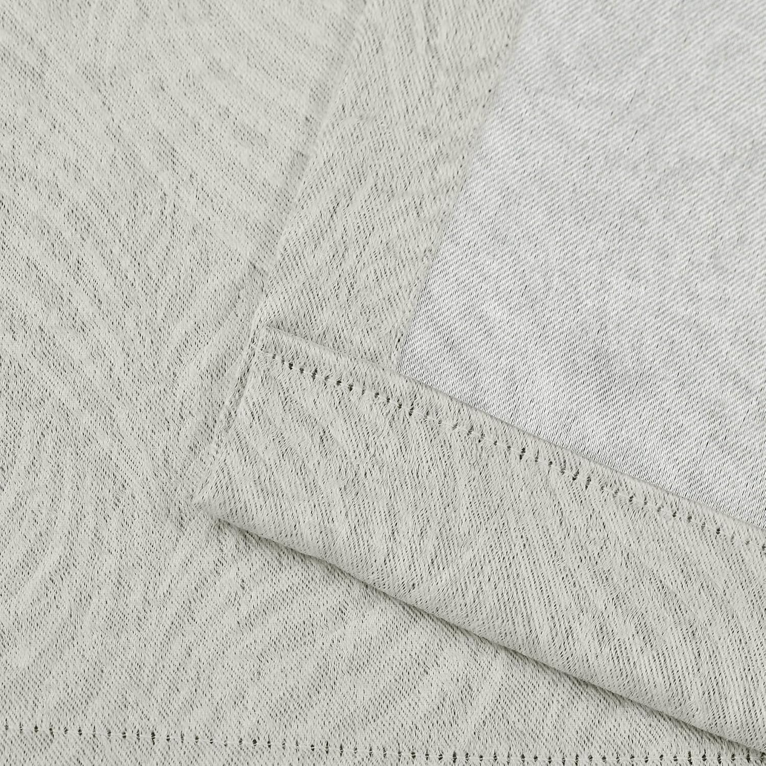 Superior Wave Room Darkening Blackout Curtains, Sun Blocking Window Accents for Living Room, Bedroom, Kitchen, Modern Geometric Waves Design, Grommet Header, Set of 2 Panels, 42" x 108", Ivory