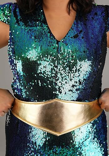 Miniatura 5 de Disfraz de sirena de reina para mujer, talla grande, Verde