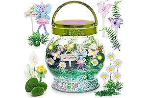 Amitié Lane DIY Fairy Garden Kit: Magical Terrarium for Kids