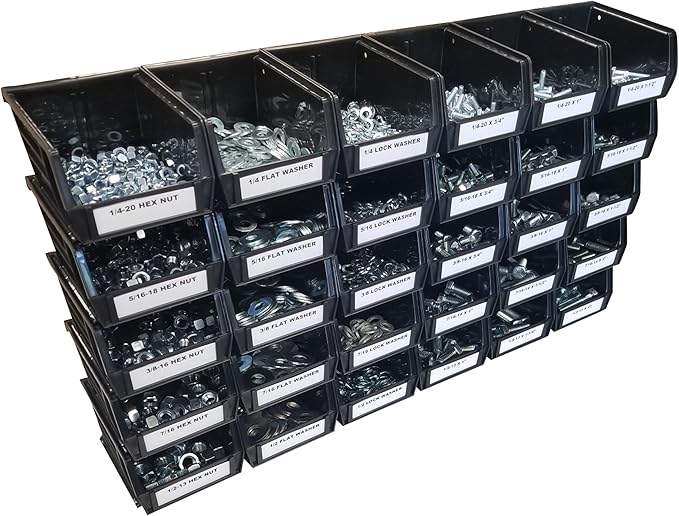 1035 Piece Grade 5 Nut Bolt and Washer Assortment Hex Head Bolts, Hex