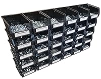 Vista 1 de Surtido de 1035 piezas de tuercas, pernos y arandelas de grado 5, pernos de cabeza hexagonal, tuercas hexagonales, arandelas de seguridad y planas