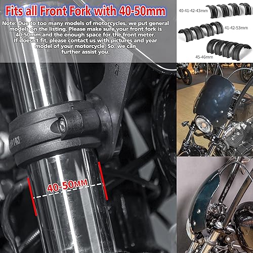 Miniatura 2 de Parabrisas para motocicleta, deflectores de viento, protector de visera con soporte universal para Ha-rley Dyna Iron 883 Softail Sportster 883