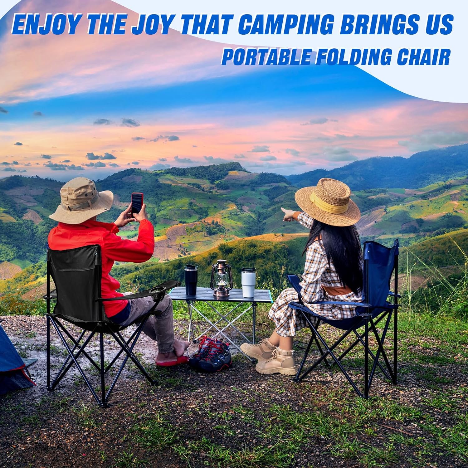 Huwena 10 Pack Folding Camping Chairs Bulk with Cupholder Carry Bags Lightweight Camp Chairs Collapsible Portable Outdoor Lawn Chair for Picnic, Beach, Outside - Image 4