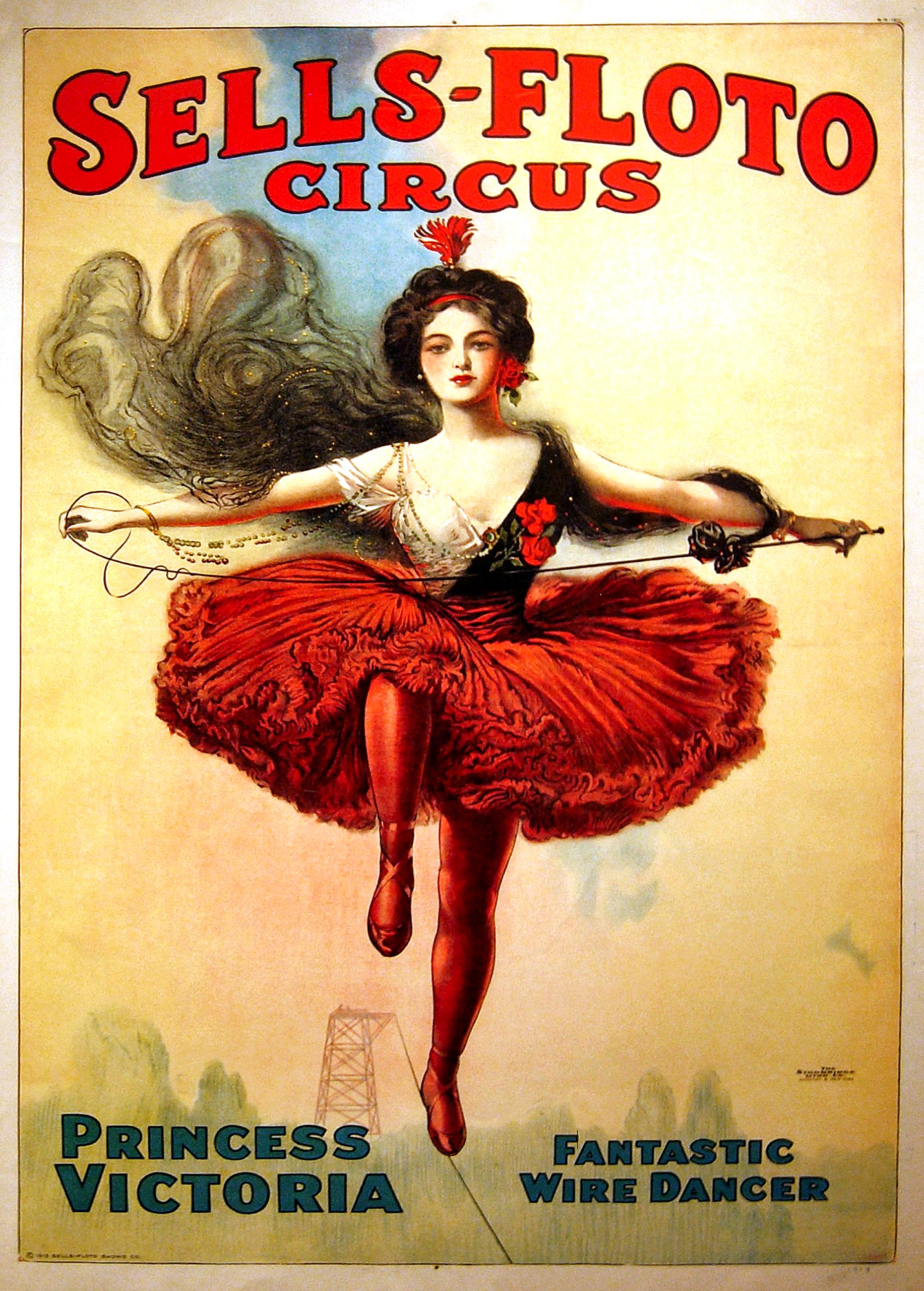 Amazon.com: Vintage Reproduction Print Circus Sells Floto Circus