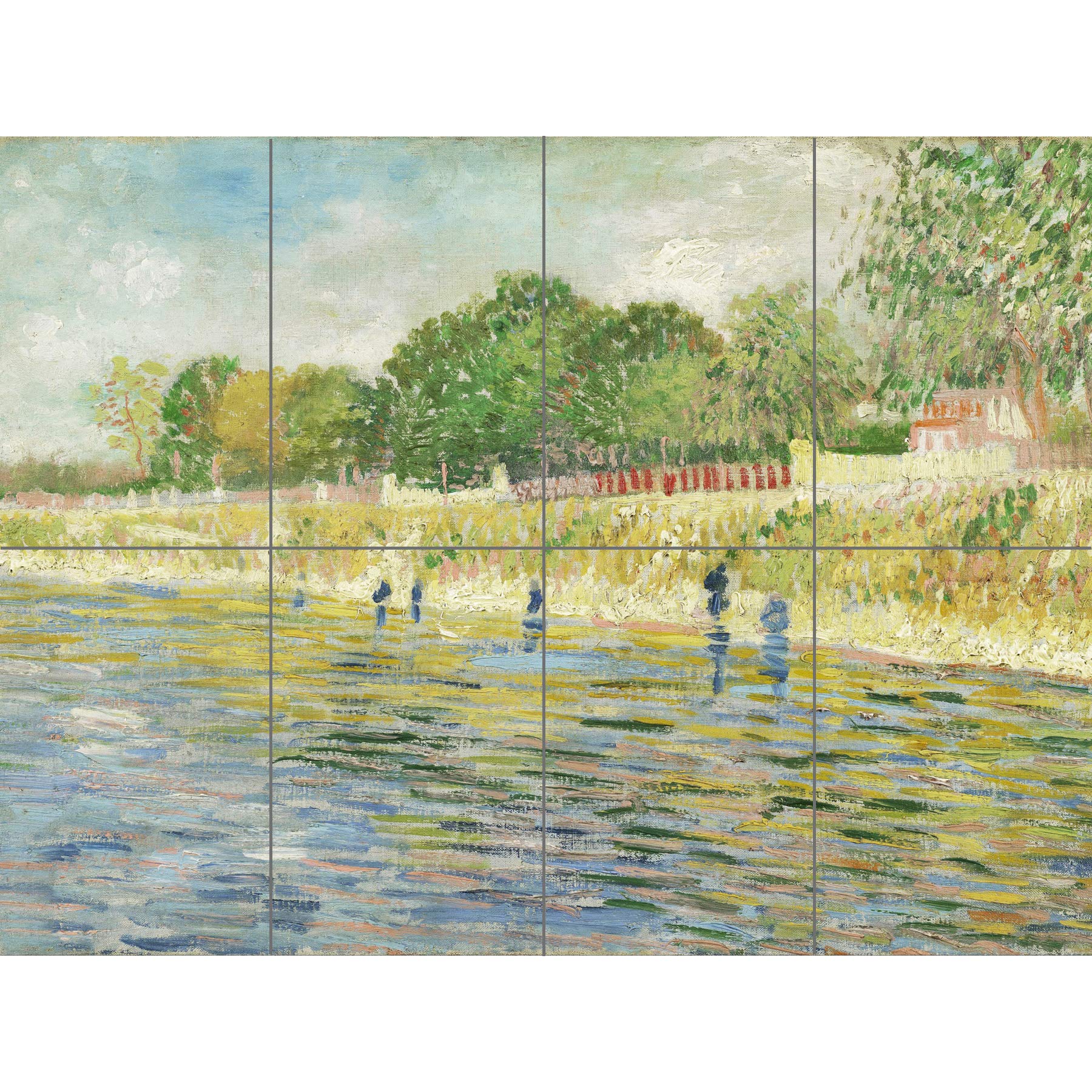 Artery8 Vincent Van Gogh Bank Of The Seine XL Giant Panel Poster (8 Sections)