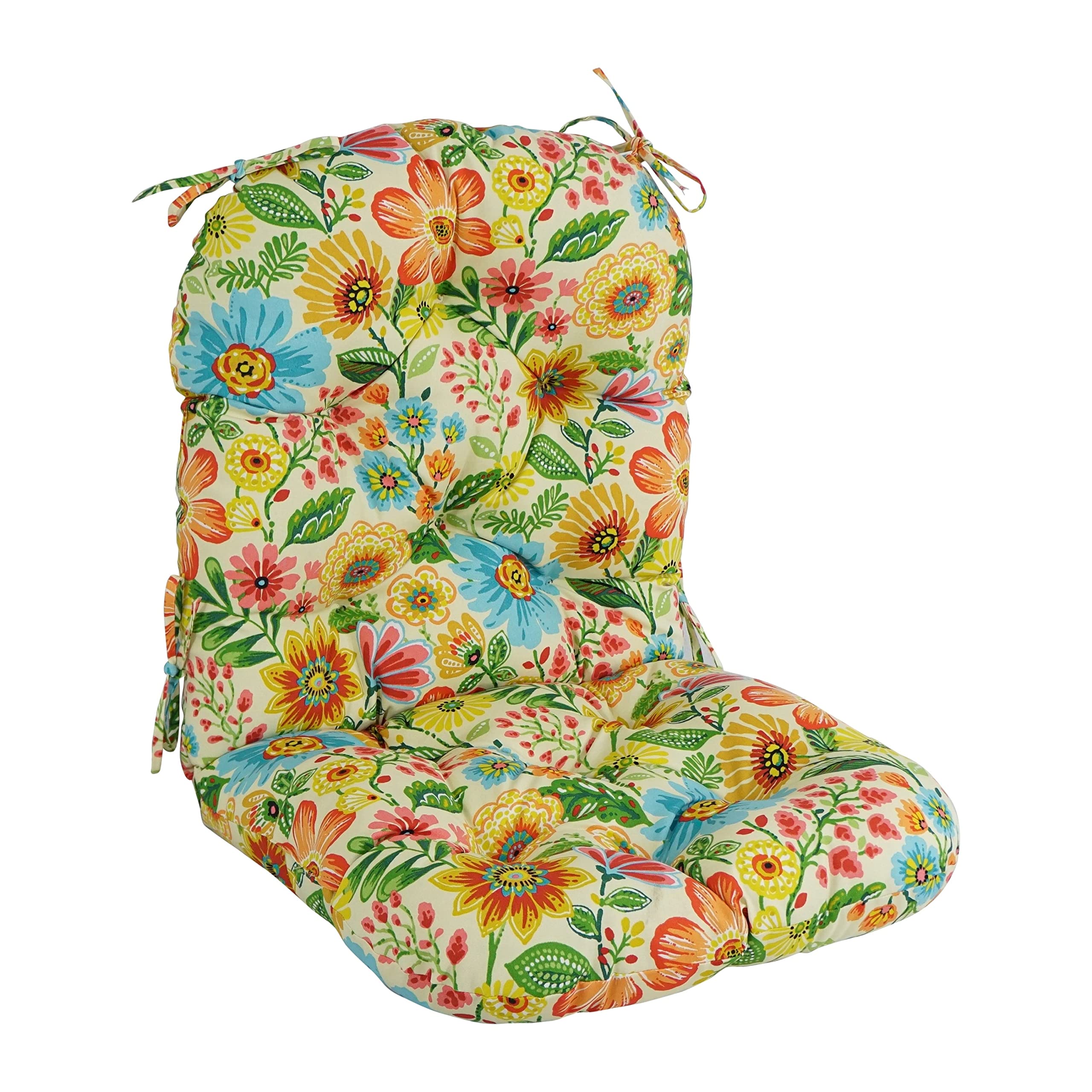 Blazing Needles 24-inch by 48-inch Outdoor Seat/Back Chair Cushion (Cushion Only) Gregoire Chamomile