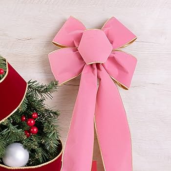 Amazon.com: CSZD RIBBON Pink and Gold Velvet Wired Ribbon 4inch