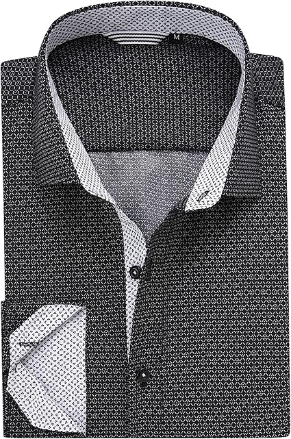 Alex Vando Mens Printed Dress Shirts Long Sleeve Regular Fit Button Down Shirt