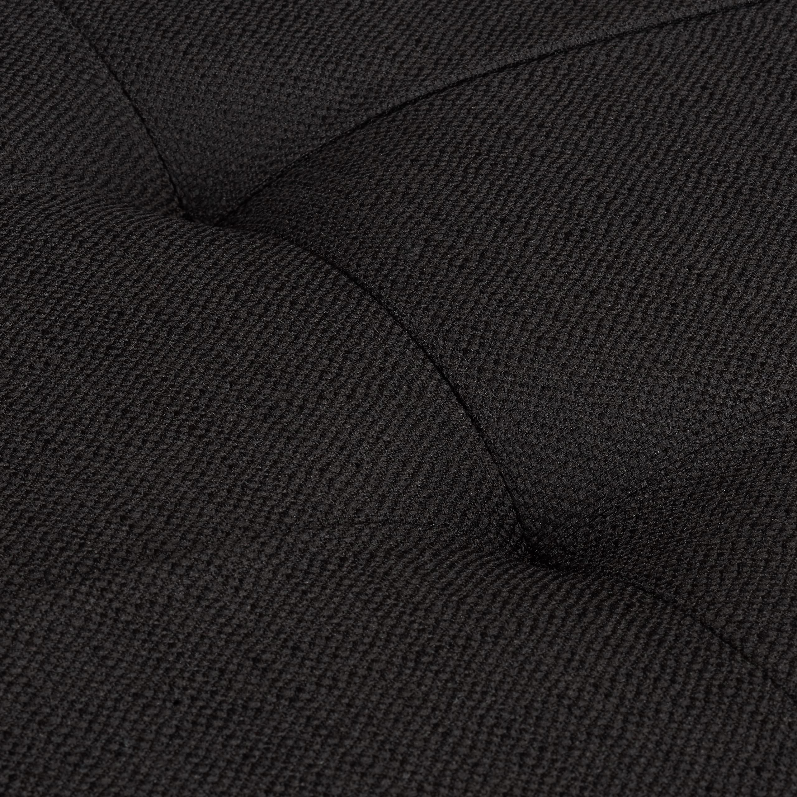 Relaxdays 10019049 _ 46 Pouf pliant, banc avec rangement, repose-pieds, lin, noir, 114 x 38 x 38 cm