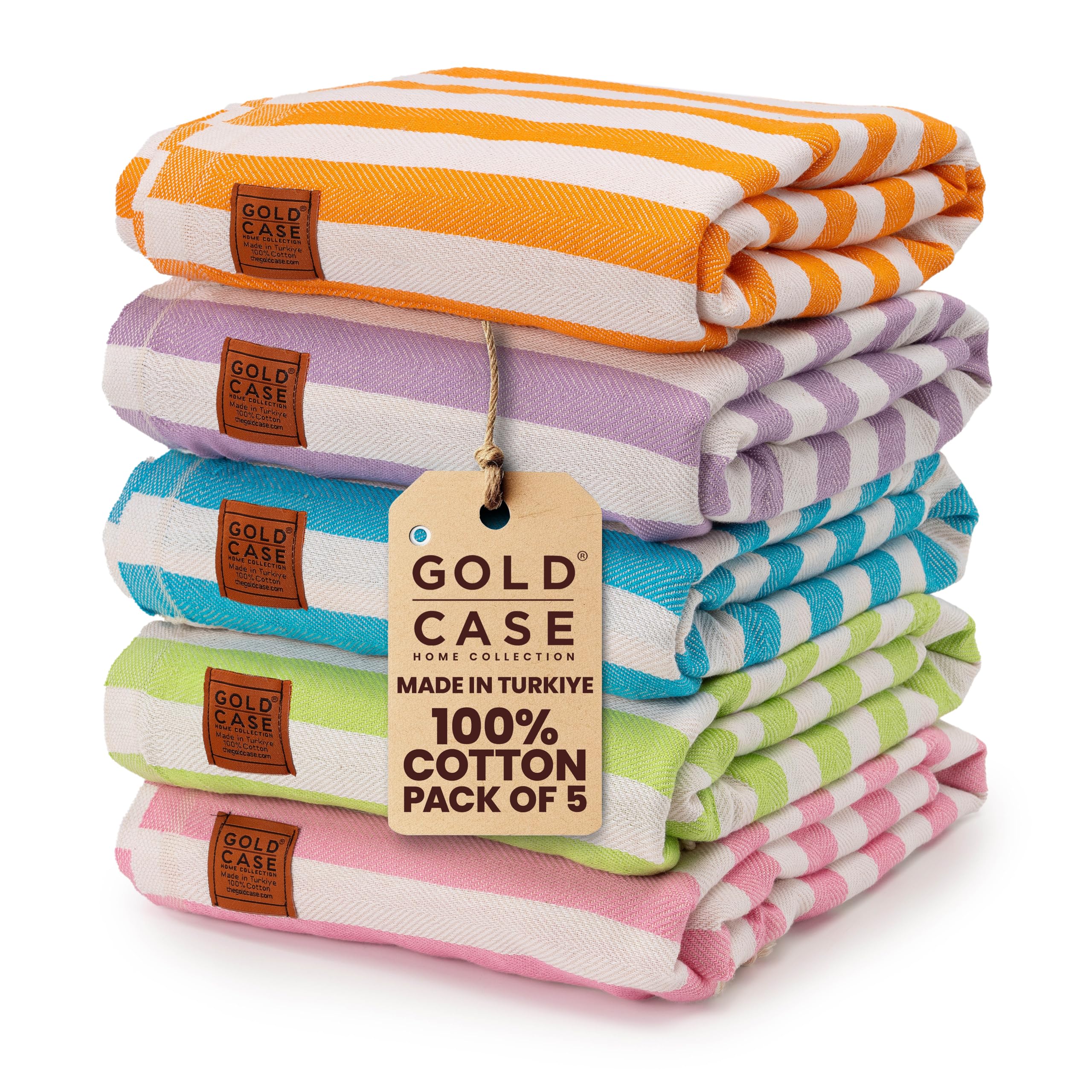 Gold CASE Turkish Beach Towel Set