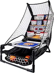 Franklin Sports Jogo de basquete Arcade – Jogo de mesa Bounce A Bucket Shootout – Jogo de basquete eletrônico interno para crianças