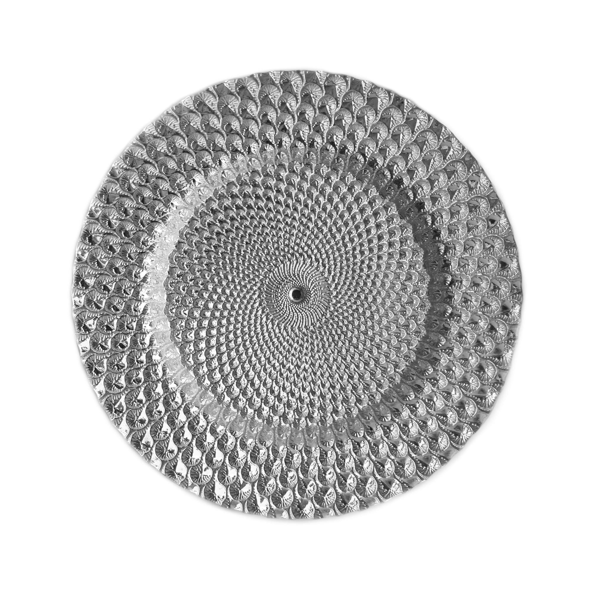 ChargeIt by Jay Istanbul Glass Charger Plate, Silver