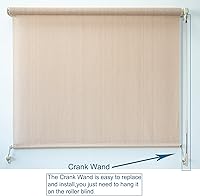 Vista 4 de Pieza de repuesto universal, manivela de instalación de metal para parasoles o persianas enrollables Lihopefe (beige)