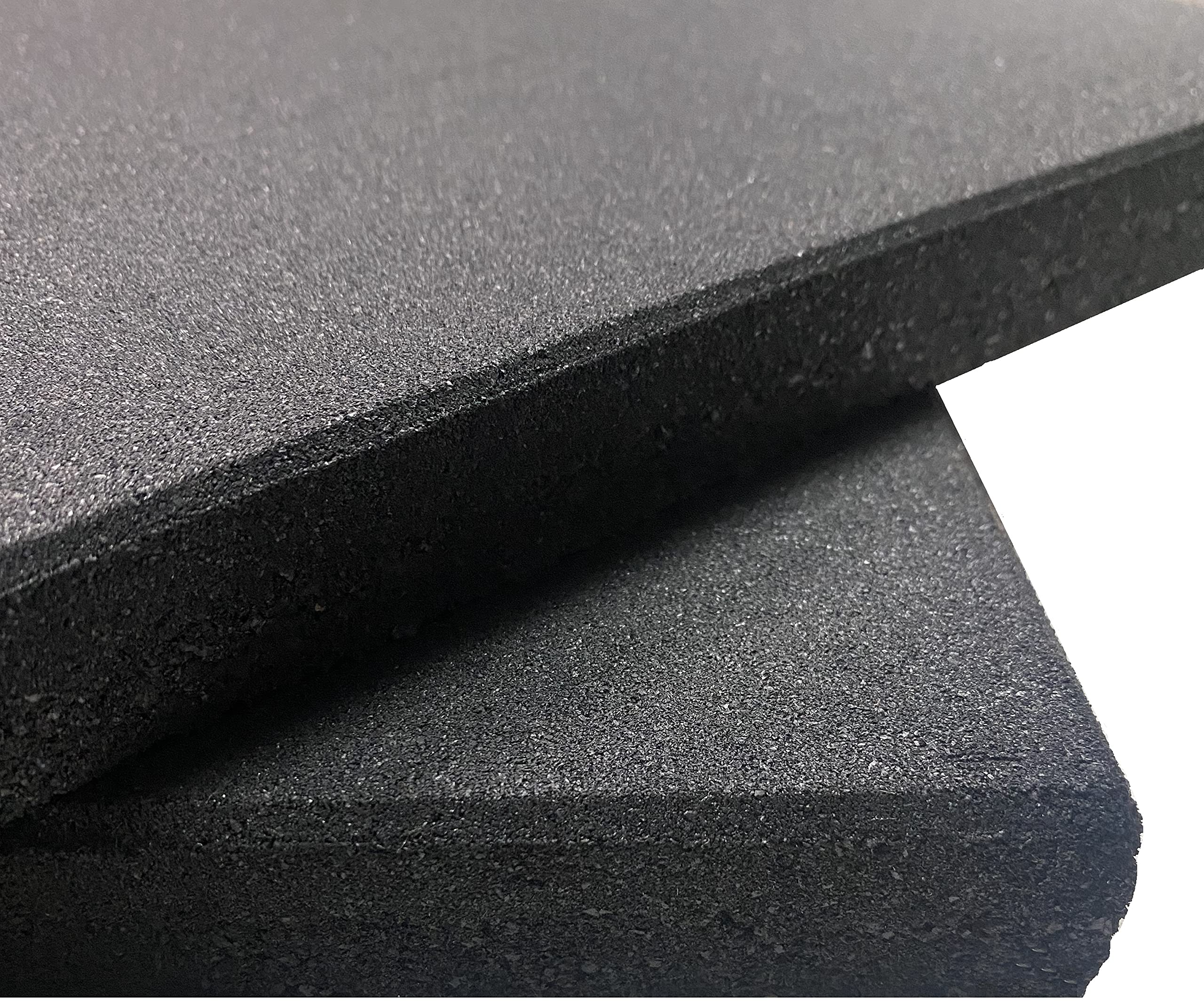 JOWY Losetas de Caucho Negra 100% SBR Reciclado – Antideslizantes y Absorbentes de Impacto – Suelo para Gimnasio – Medidas: 1,5x50x50 cm | 1x50x50 cm | 1x100x100 cm (Negro, 1,5x100x100cm, 4)