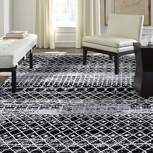 Miniatura 7 de Kaspene Home - Alfombra tradicional persa y oriental de algodón de poliéster - Alfombra lavable naranja y azul para dormitorio, cocina, sala de