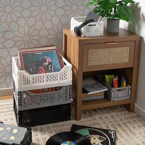 Miniatura 7 de Simplify Caja de almacenamiento plegable de 15 LT  Grande  Plegable  Apilable  Papelera de plástico  Organización del hogar  Dormitorio  Oficina