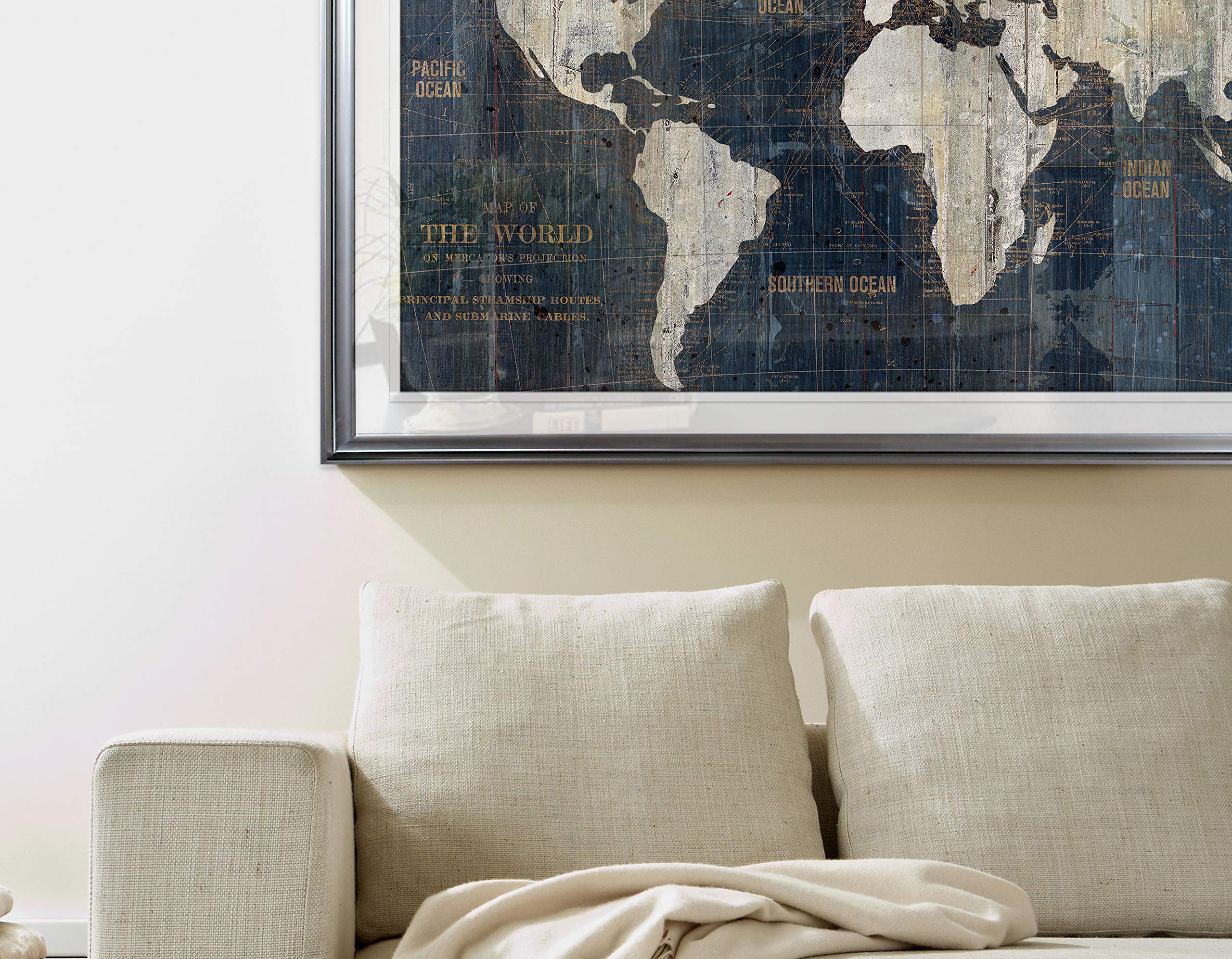額装品/Old World Map Blue/ポスター 額装品/Old World Map Blue/ポスター 額装品/Old World Map Blue