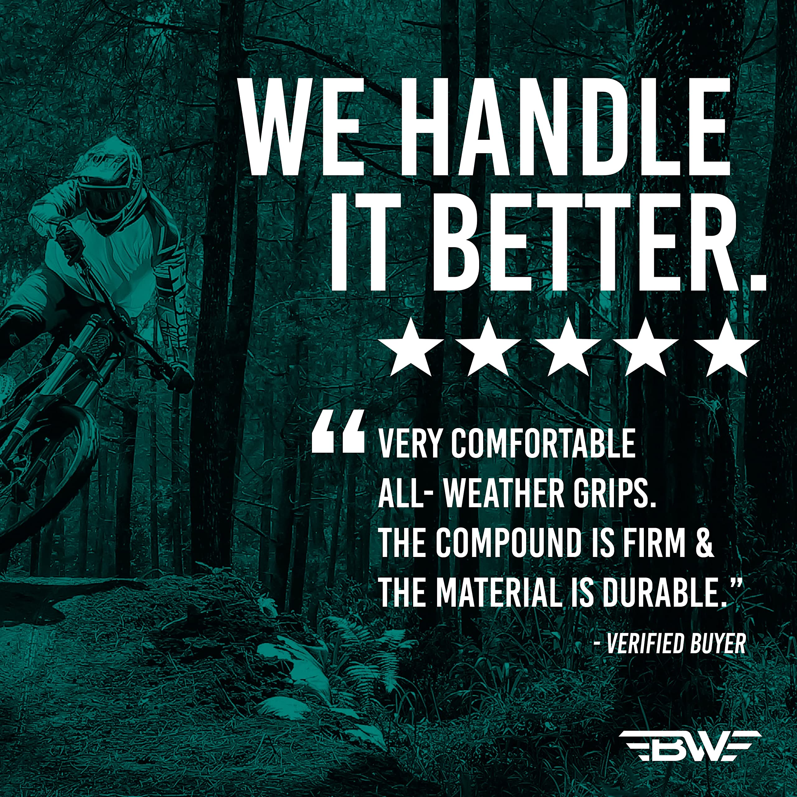 BW MTB Bike Grips Comfortable and Grippy 130mm Bicycle Handlebar Grips