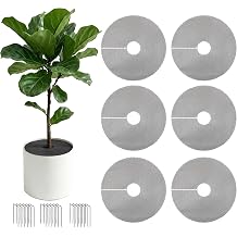 6 Pack 11.8" Cuttable Plant Pot Grids with 18 Stakes, Soil Cover & Cat & Animal Digging Stopper for Indoor Outdoor Garden Plants