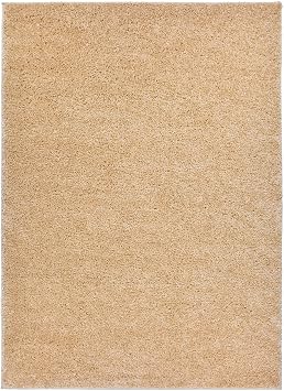 RugStylesOnline SOHO Shaggy Collection Solid Color Shag Area Rug Rugs 7 Color Options Beige, 3 x 5
