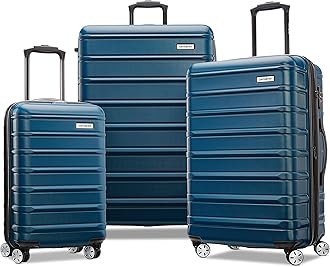 Omni 2 Hardside Expandable Luggage with Spinner Wheels, 3-Piece Set (19/24/28), Lagoon Blue