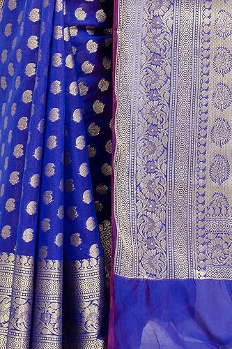 Miniatura 4 de Chandrakala Banarasi - Sari para mujer con blusa sin costura (1105)