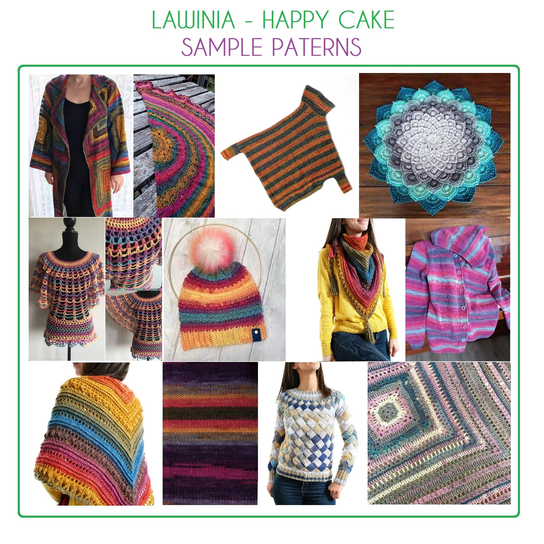 LAWINIA Happy Cake Premium Rainbow Yarn DK, Pack of 3 Each 150g, 530m Cake DK Knitting Yarn - Image 3