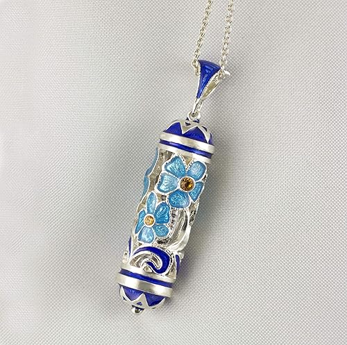 Miniatura 4 de 925 Sterling Silver Flower Earrings Freshwater Pearls Jewelry for Women Blue Enamel Long Earrings on Hook