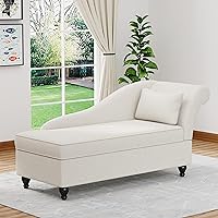 Vista 7 de Yongqiang Sofá chaise lounge tapizado con almacenamiento para interior, reclinable, para sala de estar o recámara, color gris, terciopelo