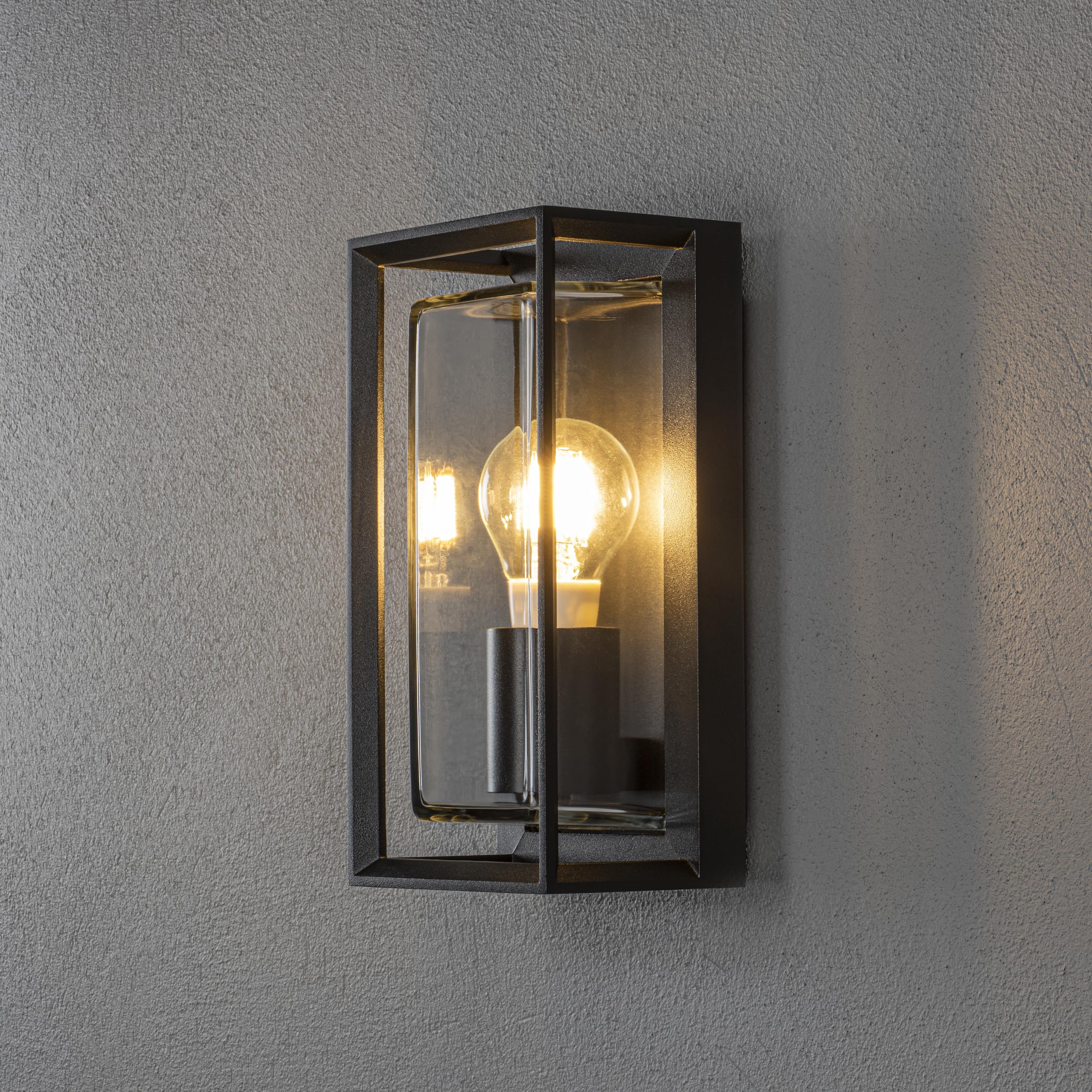 Konstsmide Wandleuchte Brindisi | schwarz | Outdoor | E27 | Max 20 | 7874-750