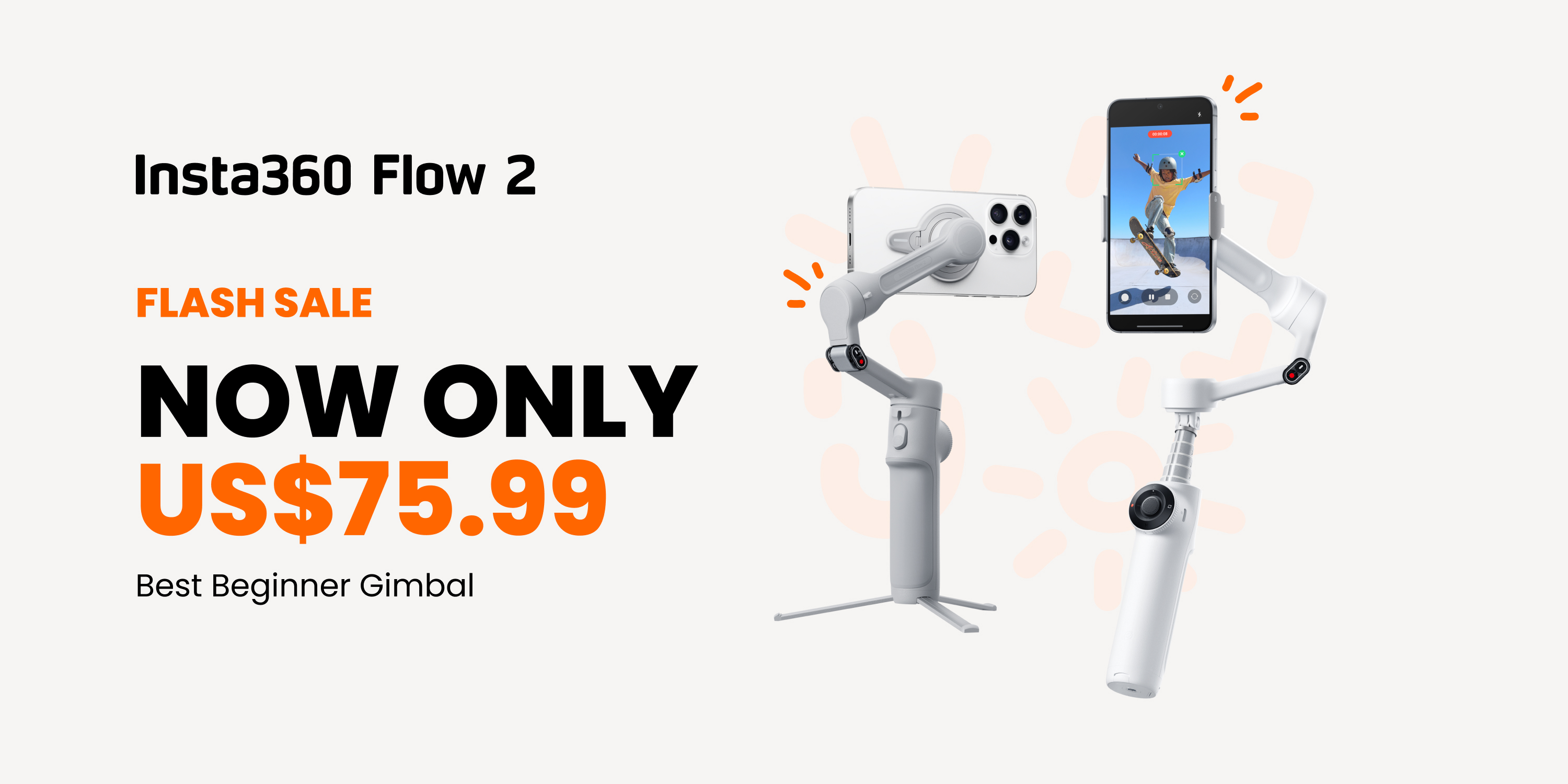 Amazon.com: Insta360 Flow 2 Plus AI Tracker Bundle White