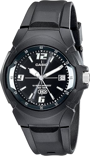 CASIO Reloj deportivo con batería de 10 años MW600F-1AV para hombre Negro Casual