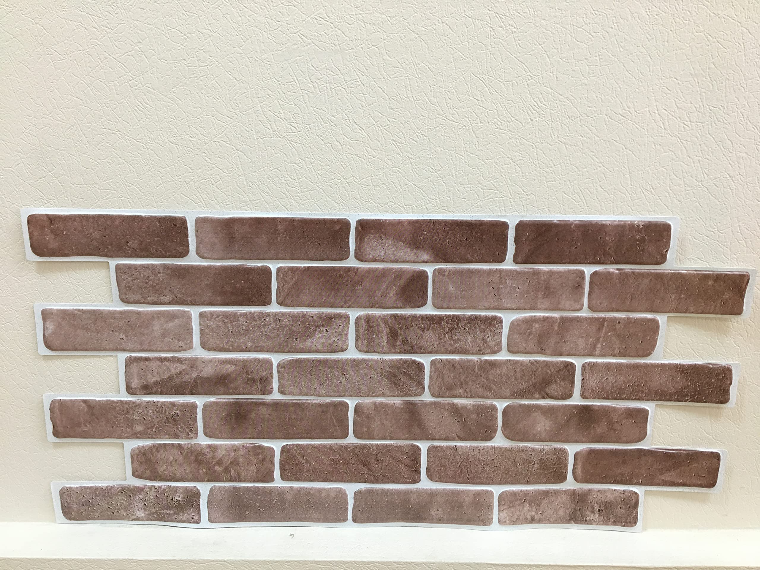 Paneles de pared de PVC 3D azulejos decorativos revestimiento (10, ‎Marrón)