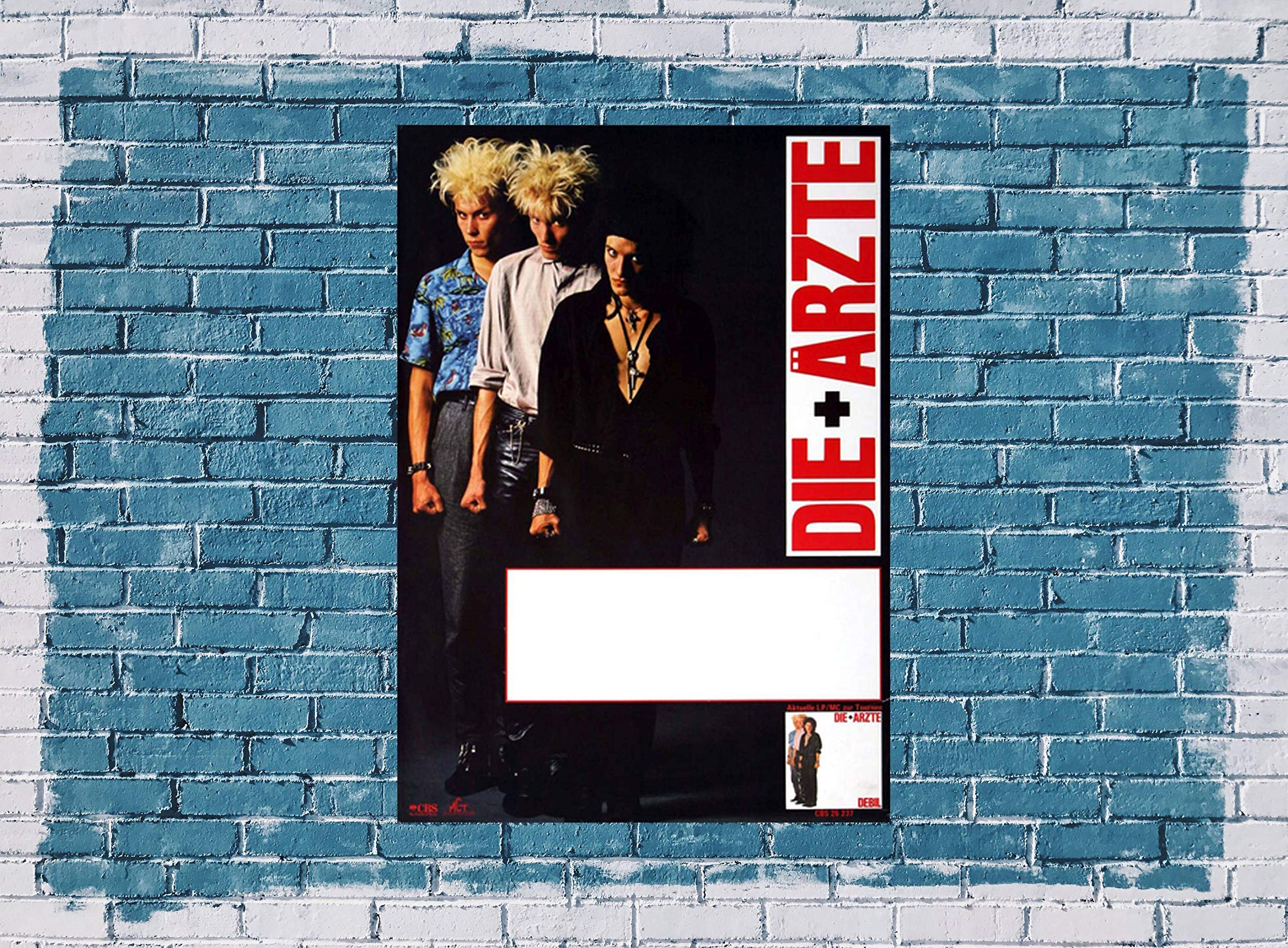 Premium Poster/Plakat | DIN A1 | Live Konzert Veranstaltung » Die Ärzte - Debil, Ohne Stadt 1985 «