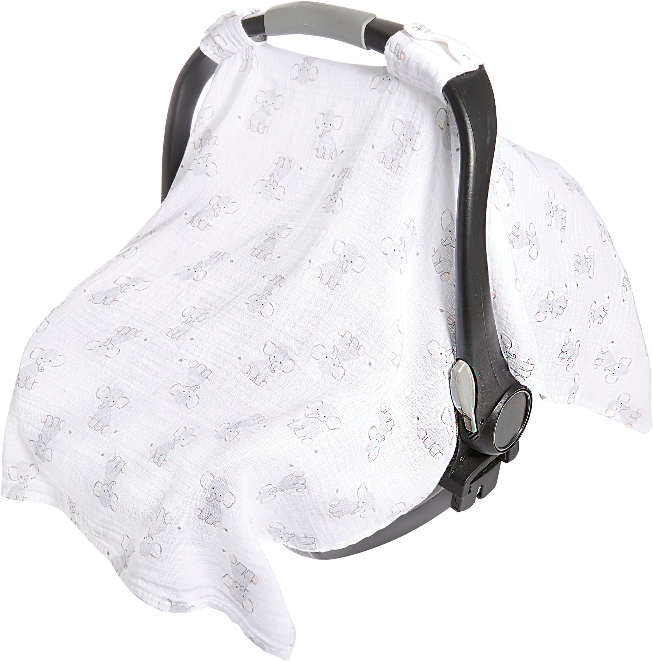 aden + anais Car Seat Canopy, Safari Babes- Elephant
