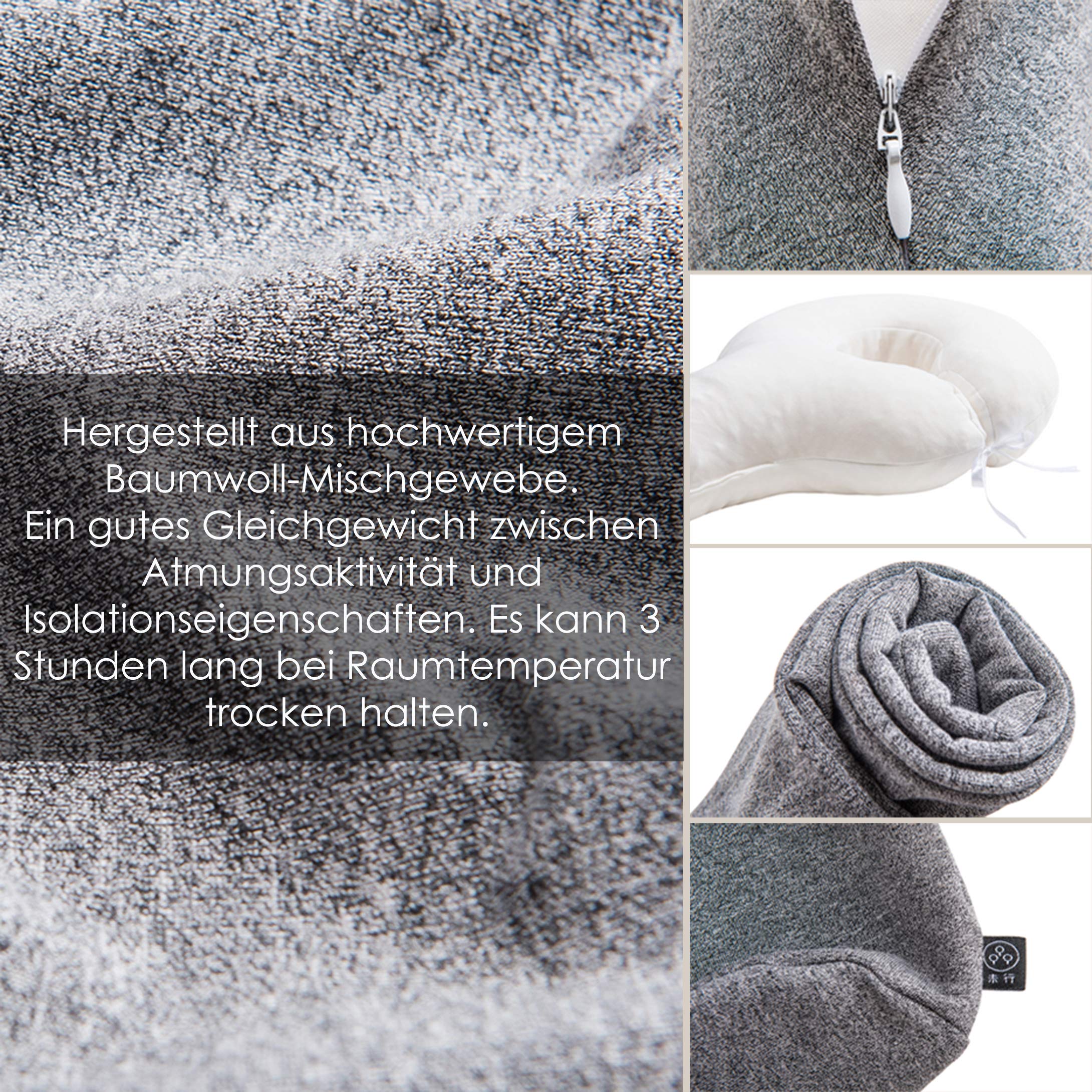 SINOVATI KIWEE Nackenkissen Nackenhörnchen Lollipop Design mit Memory Foam Orthopädisches Ergonomisches Nackenstützkissen fürs Reisen, Zuhause und Büro im Auto Flugzeug Zug